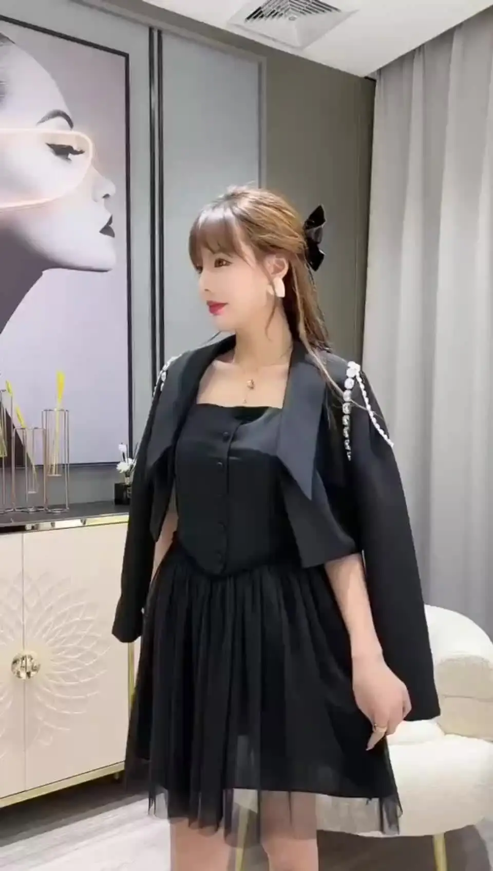2022 Autumn Elegant Ol Women Chain Short Blazer Harajuku