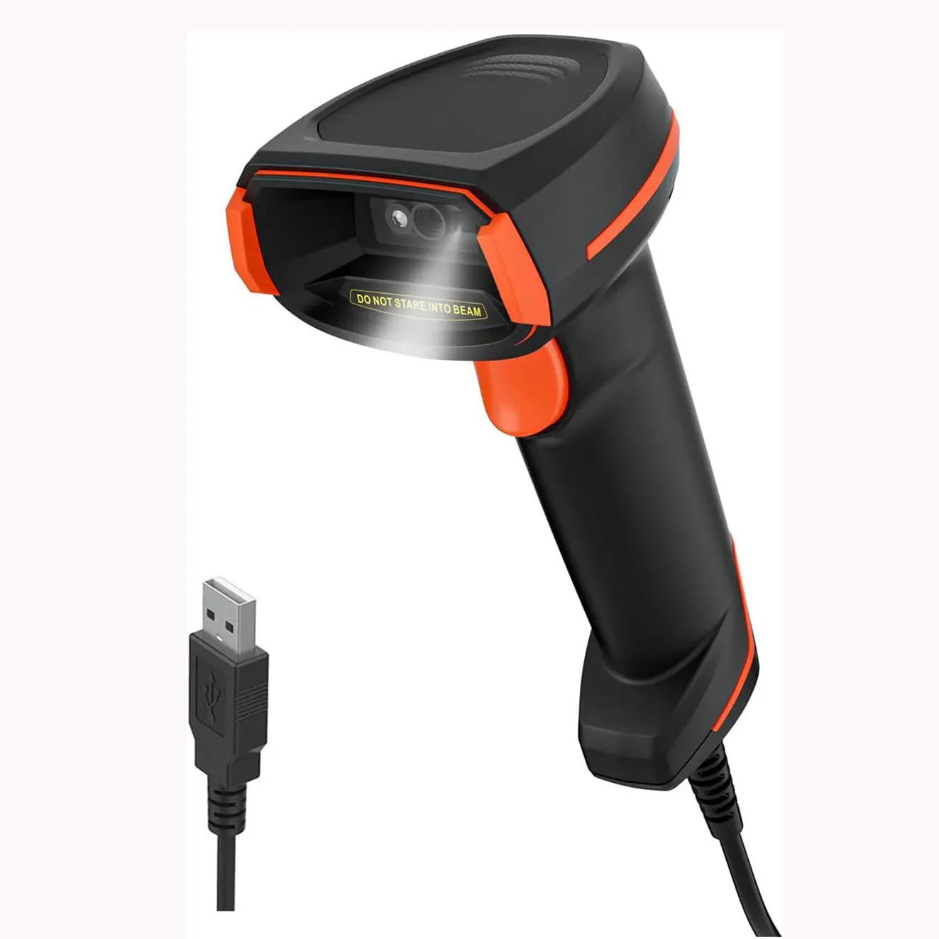 Handheld USB QR Barcode Scanner, HBAPOS Wired Automatic 1D 2D Image Bar Code Reader for Store, Supermarket