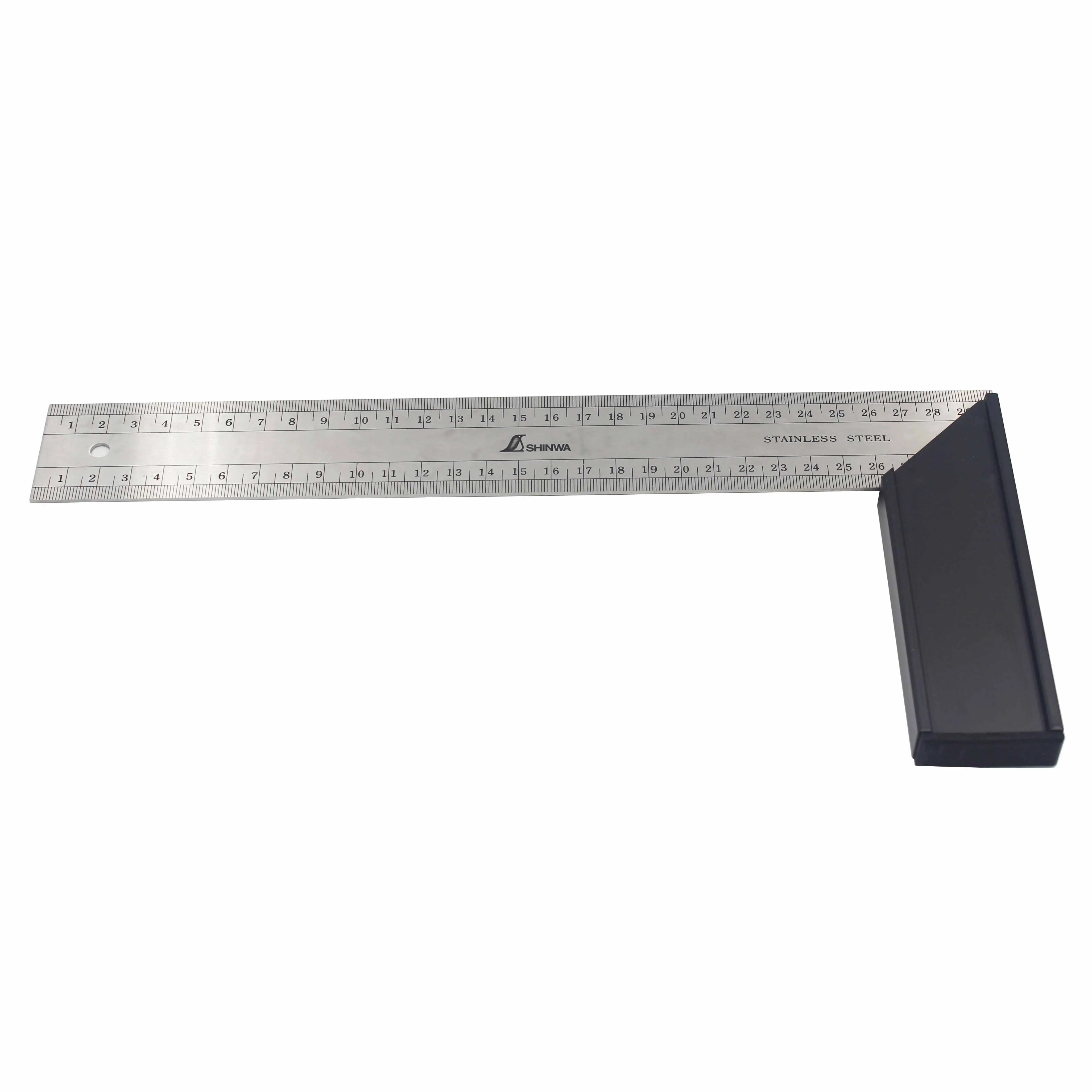 신와 펭귄 알루미늄 베이스 각도자 스테인리스 스틸 블레이드 20-30cm 양방향 눈금 62286 62294 62308 1개