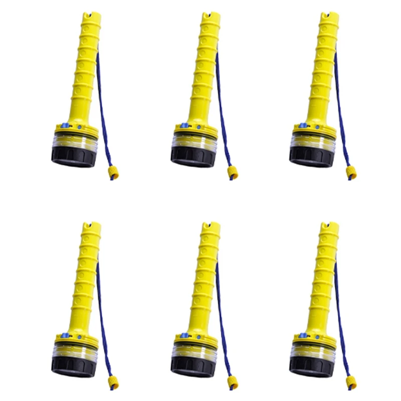 

6X Scuba Diving Flashlight Underwater Waterproof LED Diver Light Spearfishing Led Diving Lamp