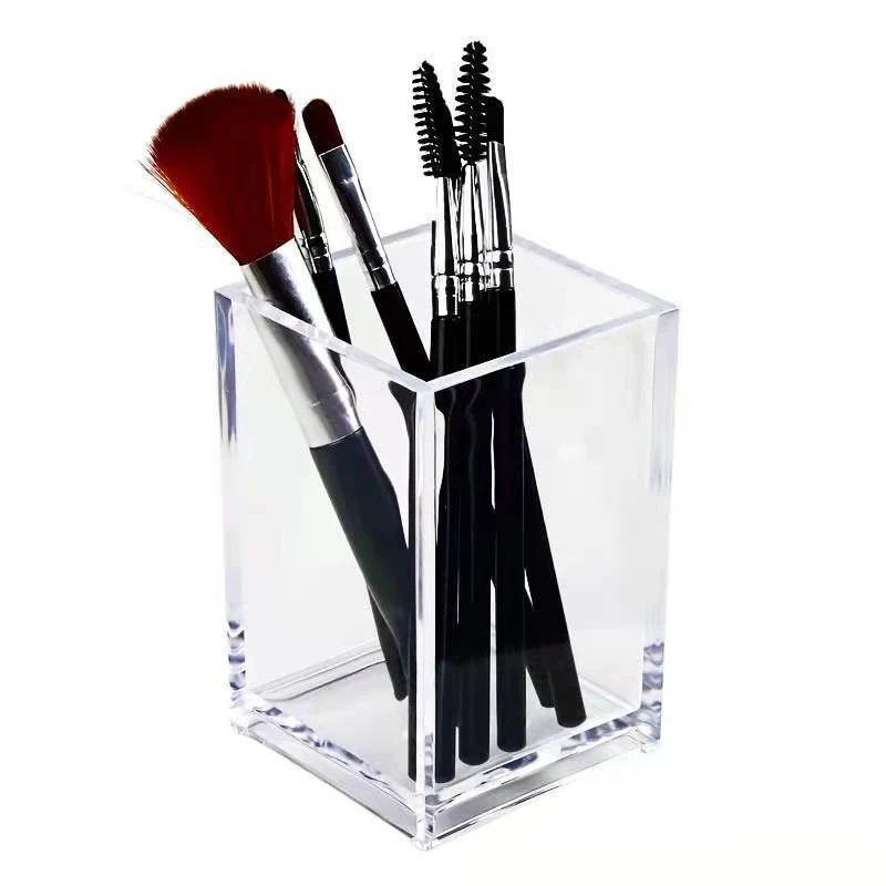 1 Stück Kunststoff Make-up Pinsel Topf Lagerung Acryl Make-up Organizer für Kosmetik halter Schreibtisch Kosmetik Aufbewahrung behälter – Detail 13