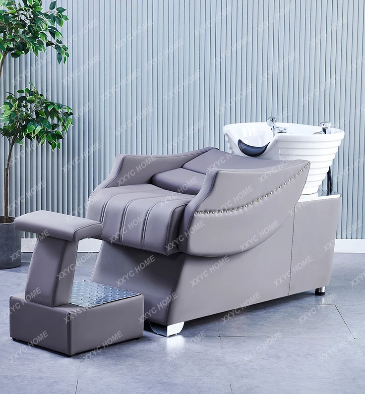 

Shampoo Chair Bed Ceramic Basin Waterproof Lying Half Flushing Bed