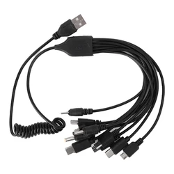 Versatile Multi - Device Charging and Data Transfer Cable (B - with Spring)