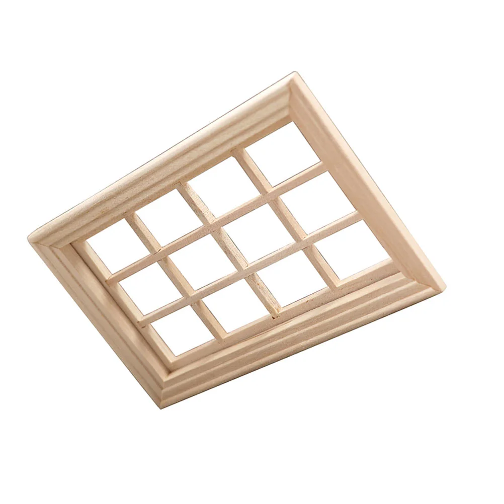

Simulated Windows Mini House Supply Scene Layout Adorn Frame Model Decor Wooden Miniature