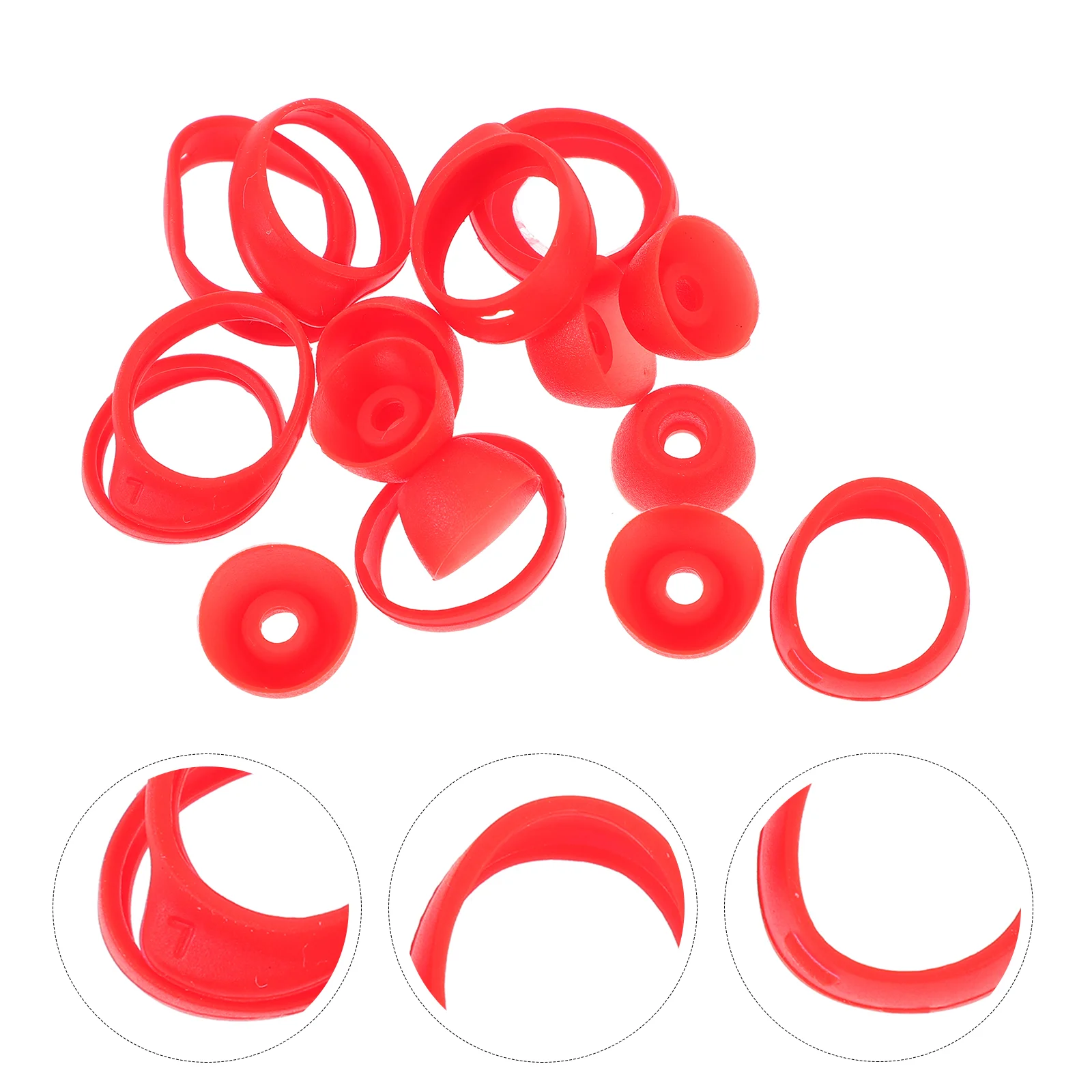

16 Replacement Ear Tips Compatible Buds/ Buds+ - Silicone Earbuds Eartips Wingtips Earhooks Earpads Earphones Tips Cover ( Red )