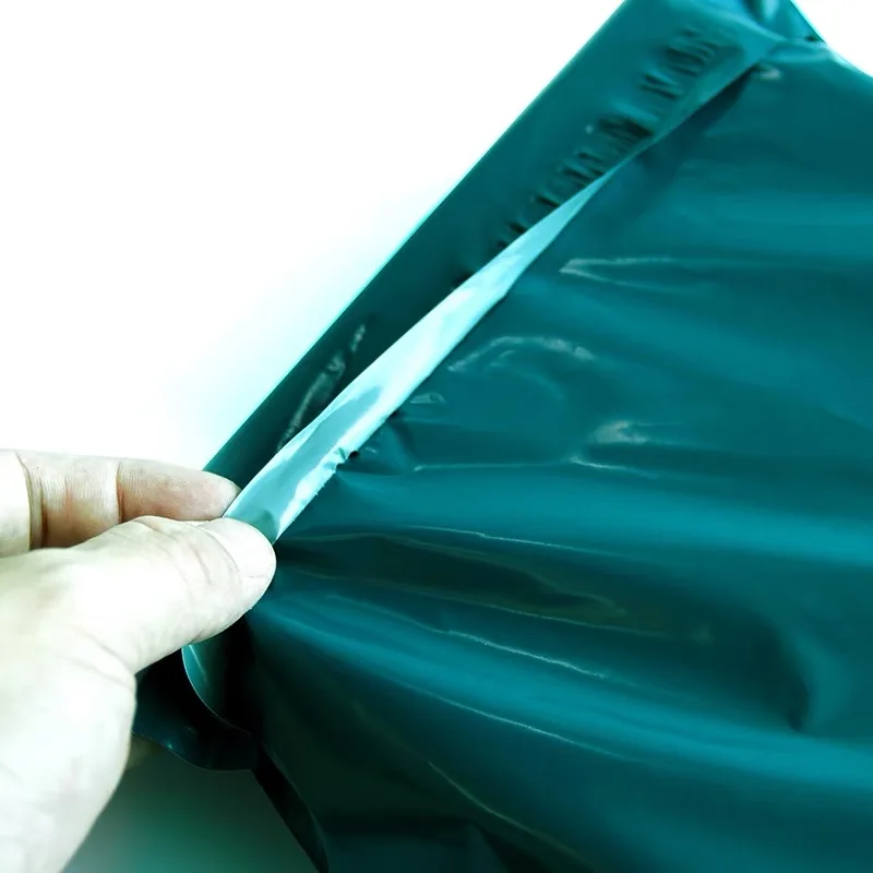Verde Bolsa de Transporte à Prova d Água Correio Mailer Bolsas Embalagem Pacote Poly Mailing Plástico Bolsa Expresso Envelope 50 Pcs - Imagem 3