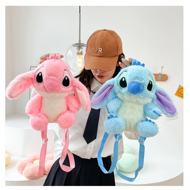 10pcs23cmGenuine Disney Stitch Plush Backpack Cute Anime Figure