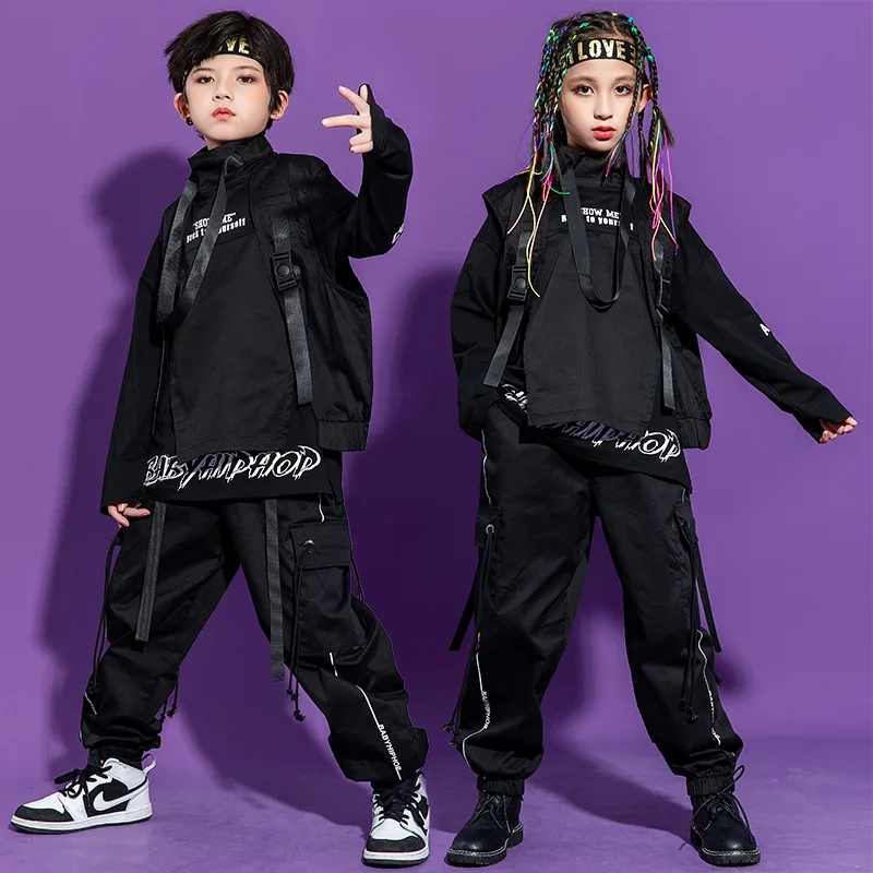 

Teenage Street Dance Tide Clothes Boys Hip Hop Drum Set Kids Walking Clothes Girls Jazz Dance Performance dance costume kids