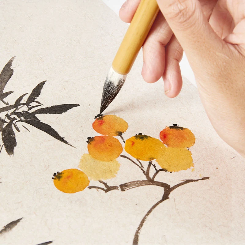 Bamboo Calligraphy Brush Chinese Traditional Watercolor Painting Brush Weasel Wool Hair Regular Script Writing 3 Pcs/set Paint Brush Calligraphy Brush