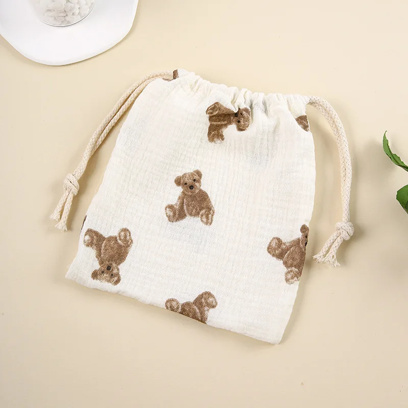 String Diaper Bag Cute Cartoon Print Baby Disposable Diaper Storage Bag Handbag Baby Boys Girls Bottle Trolley Hanging