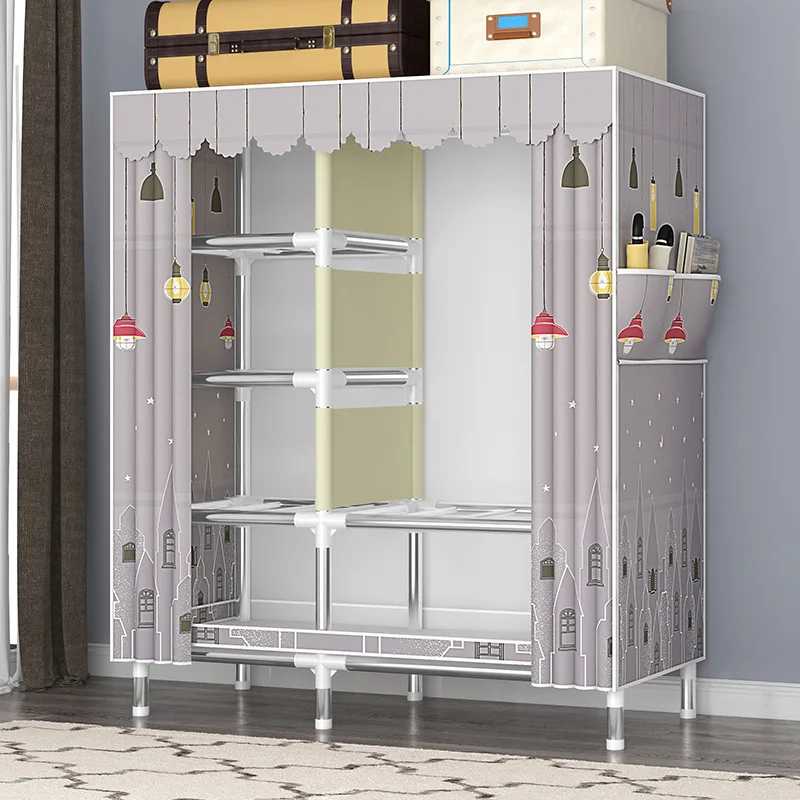 تجميع الملابس النسيجية الاقتصادية المحمولة خزانة غ...