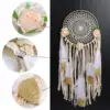 Woven Flower Feathers Dreamcatcher Boho Macrame Hanging Dream Catcher DIY Wind Chimes Wall Art Wedding Decoration 3