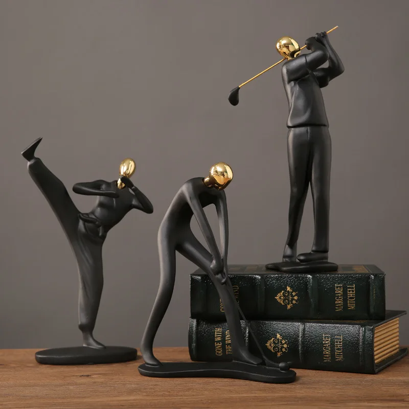 

Resin Athlete Musician Statue Living Room & Office Decoration Crafts Showcase Art Decoration
