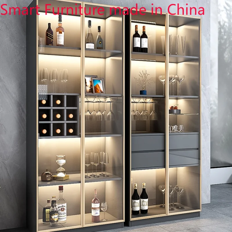 Armadio Per Vino Moderno Soggiorno Parete Di Lusso Cucina Armadio Per Vino Semplicità Vetro Estante Vino Mobili Europei Qf50Jg