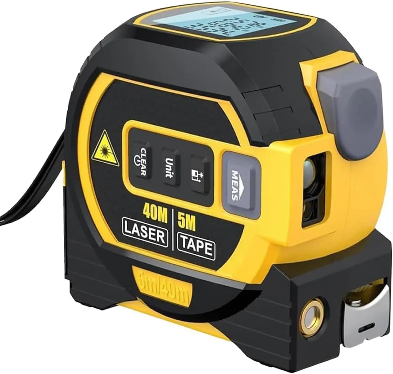 The Almighty Ruler 3-in-1 Tape Measure-5M Tape Measure - Vertical Cross Line - 40M Digital Laser Distance Meters - LCD Display