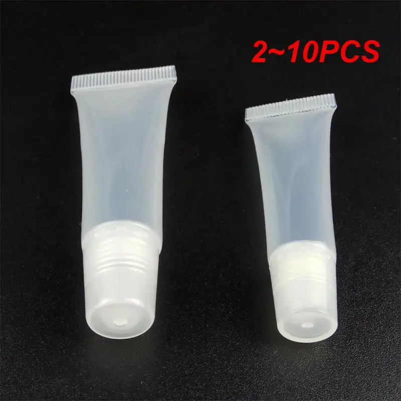 

2~10PCS 10ml lip gloss tubes Lip Balm Soft Makeup Squeeze Sub-bottling Clear Plastic Lip Gloss Tube Container Makeup Tools