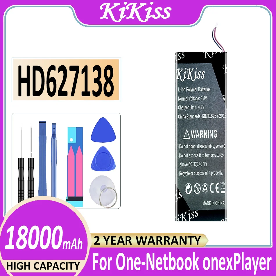 

Аккумулятор KiKiss HD627138 LR386387-3S 13500 мАч/18000 мАч для одного нетбука onexPlayer Onex Player mini OnexPlayer Bateria