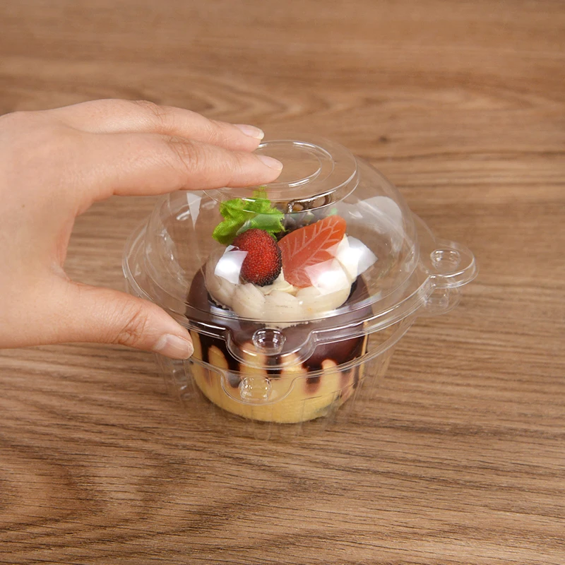 10/50Pcs Clear Cupcake Packaging Boxes, Dessert Donut Muffin Cake Container Holders wit... - SKU CCPB1543 - UGI Packaging