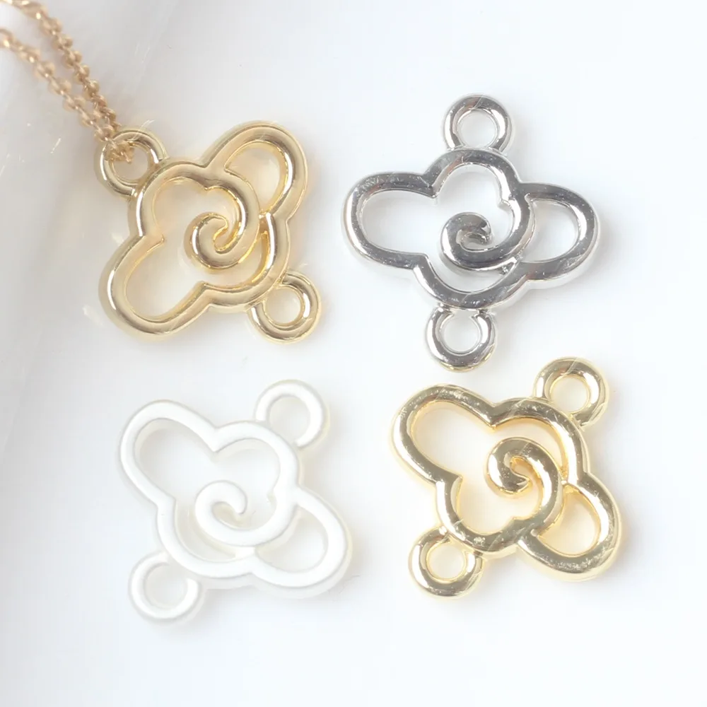 

10 Pieces/Bag Simplicity Alloy Hollow Auspicious Cloud Pendant DIY Bracelet Necklace Jewelry Accessories