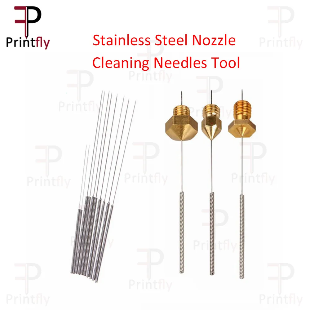 Stainless Steel Nozzle Cleaning Needles Tool 0.15mm 0.2mm 0.25mm 0.3mm 0.35mm 0.4mm Drill For V6 Nozzle 3D Printers Parts 1pcs 32pcs 3d printer nozzle cleaning kit 30pcs nozzle cleaner 0 15mm 0 25mm 0 35mm 0 4mm 0 5mm clean needles tweezers for 3d printer