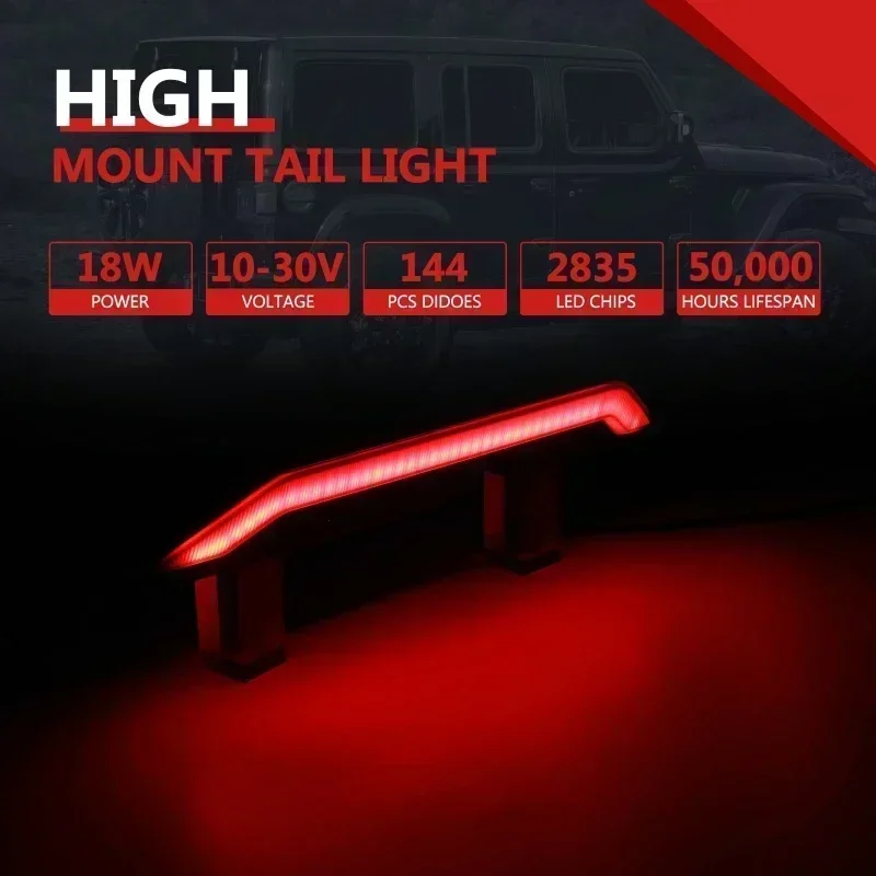 Luce freno posteriore a LED per montaggio alto per Jeep Wrangler JL