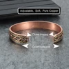Vinterly Pure Copper Bracelets Magnetic Twisted Cuff 12mm Rose Adjustable Health Energy High Magnets Bangles Resizable Jewelry 3