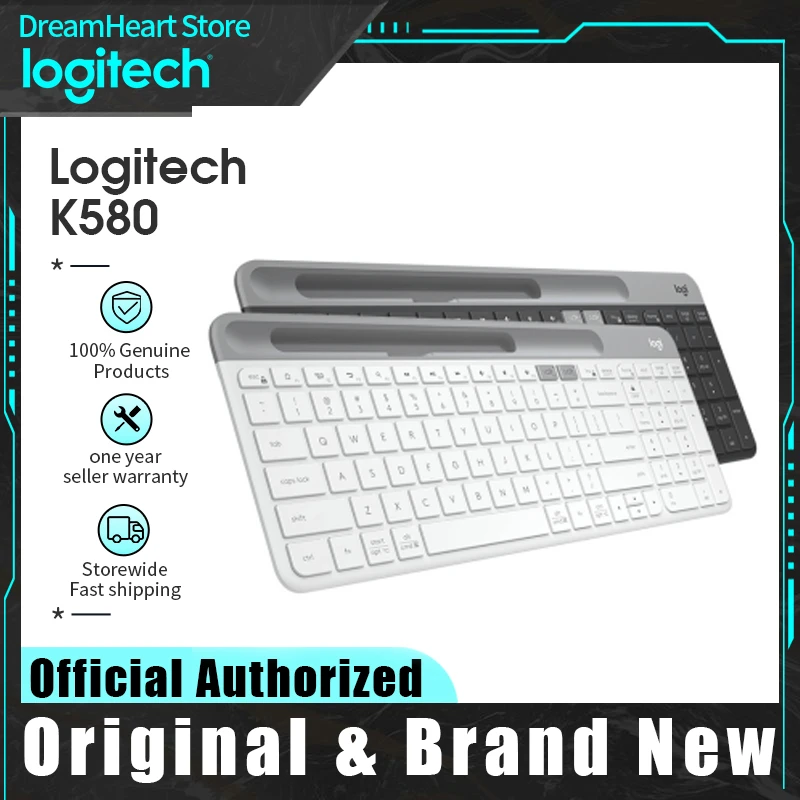 korean computer keyboard Original Logitech K580 Wireless Bluetooth Keyboard Silent Ultra-thin for Phone Tablet PC Computer Laptop Office best pc keyboard