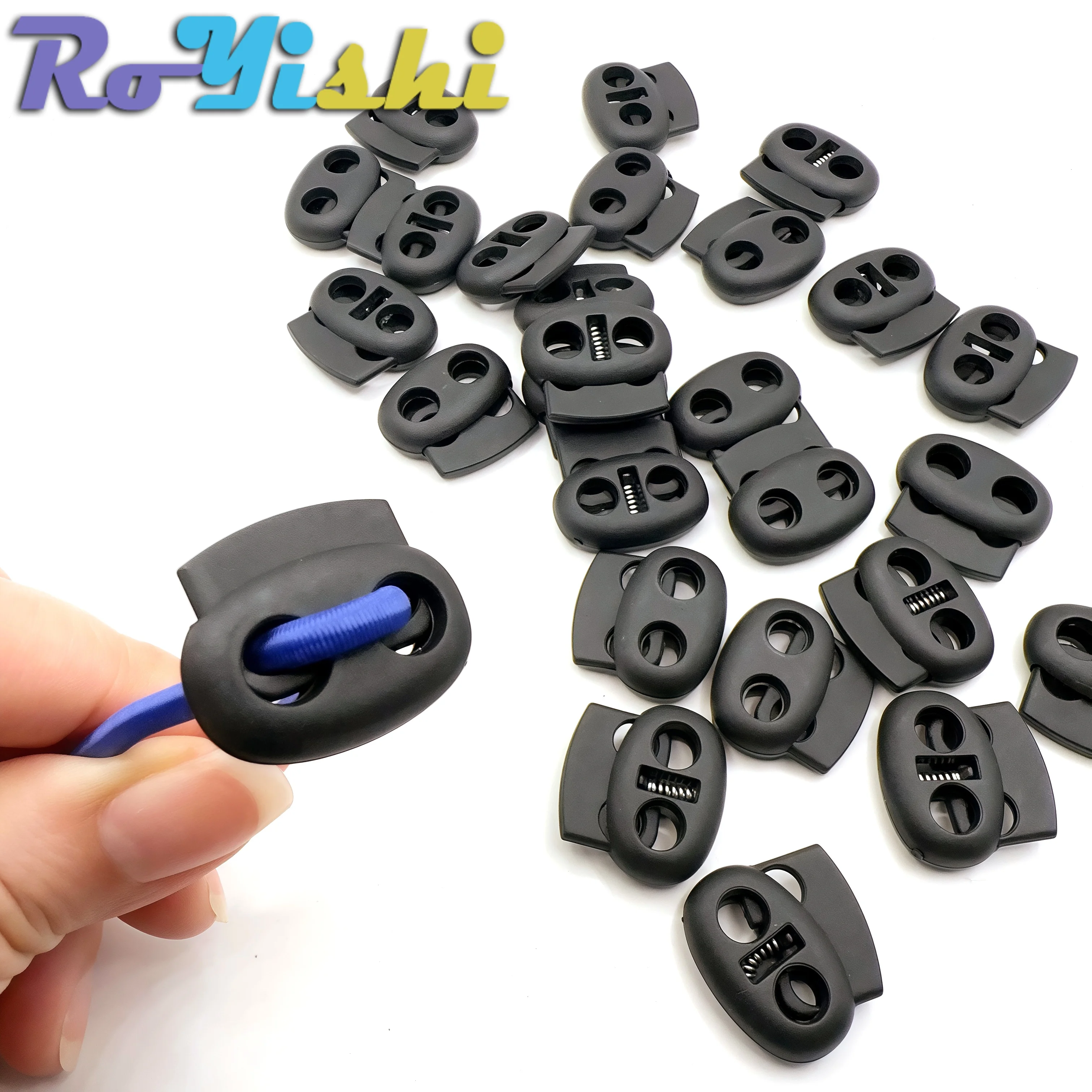 Plastic Cord Lock Stopper Toggle Clip for Drawstring Elastic Lanyard Paracord Rope Garment Bag Accessories