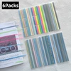 6Packs Stationery Bookmark Planner Stickers Self Adhesive Loose-leaf Memo Pad Page Markers Paper Flags Tabs Stickers Index 1
