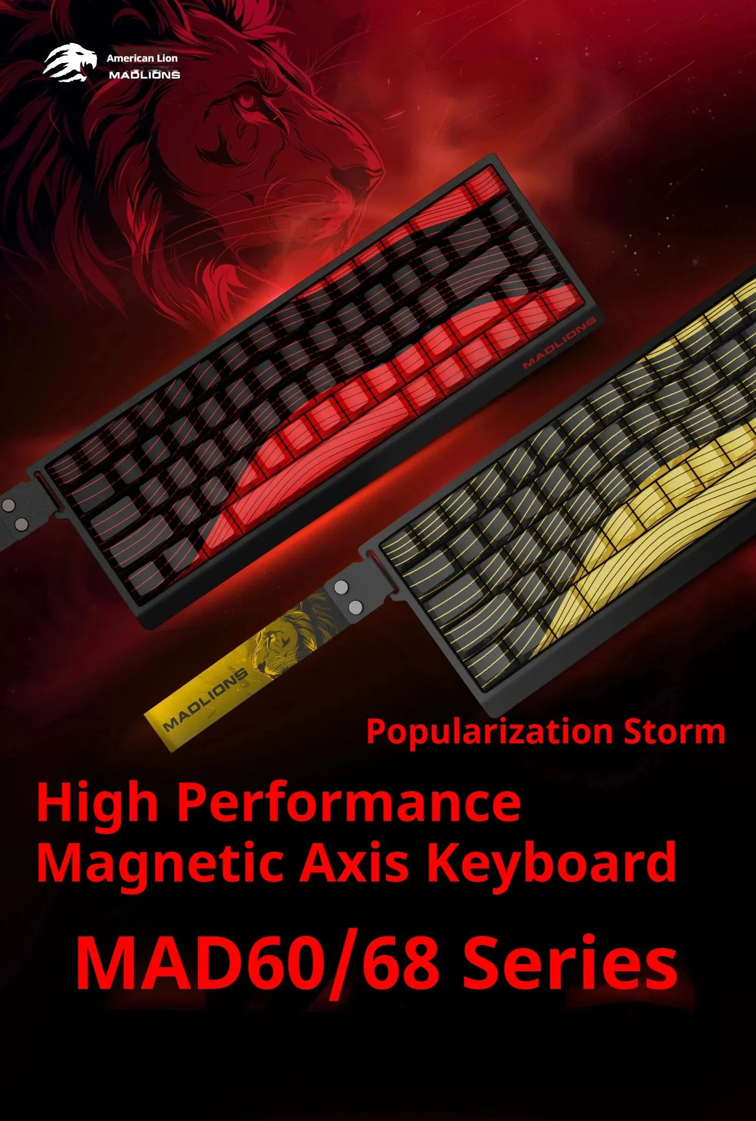 MADLIONS Mad60/68 HE Mad 60/68 PRO Mechanical Keyboard Magnetic Switch Wired Hot Swap Customized Gaming keyboard PC Gamer Access