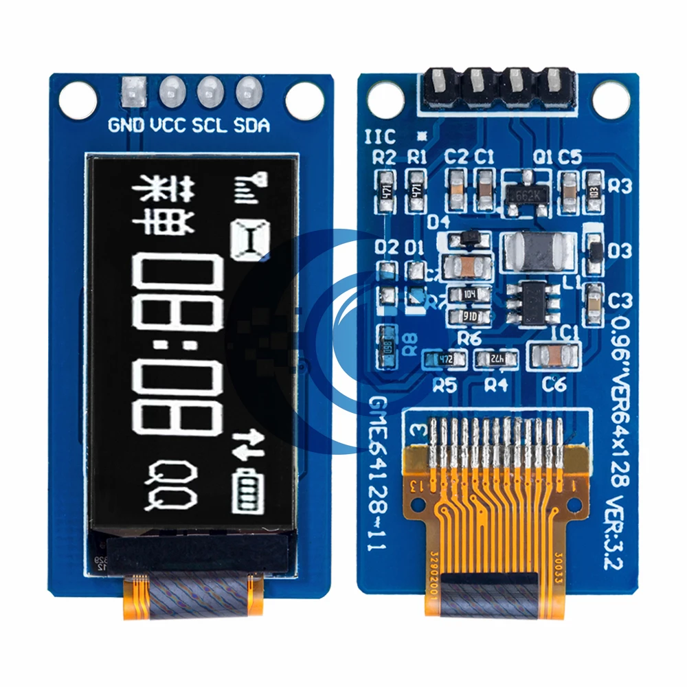 【Trending】 0.96 inch OLED display 64×128 LCD module SSD1107 LCD 0.96 "OLED Vertical screen module for arduino.