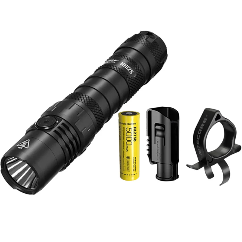 NITECORE MH12S 1800Lumens USB-Rechargeable With 5000mAh Battery Tactical Troch Light good flashlights Flashlights