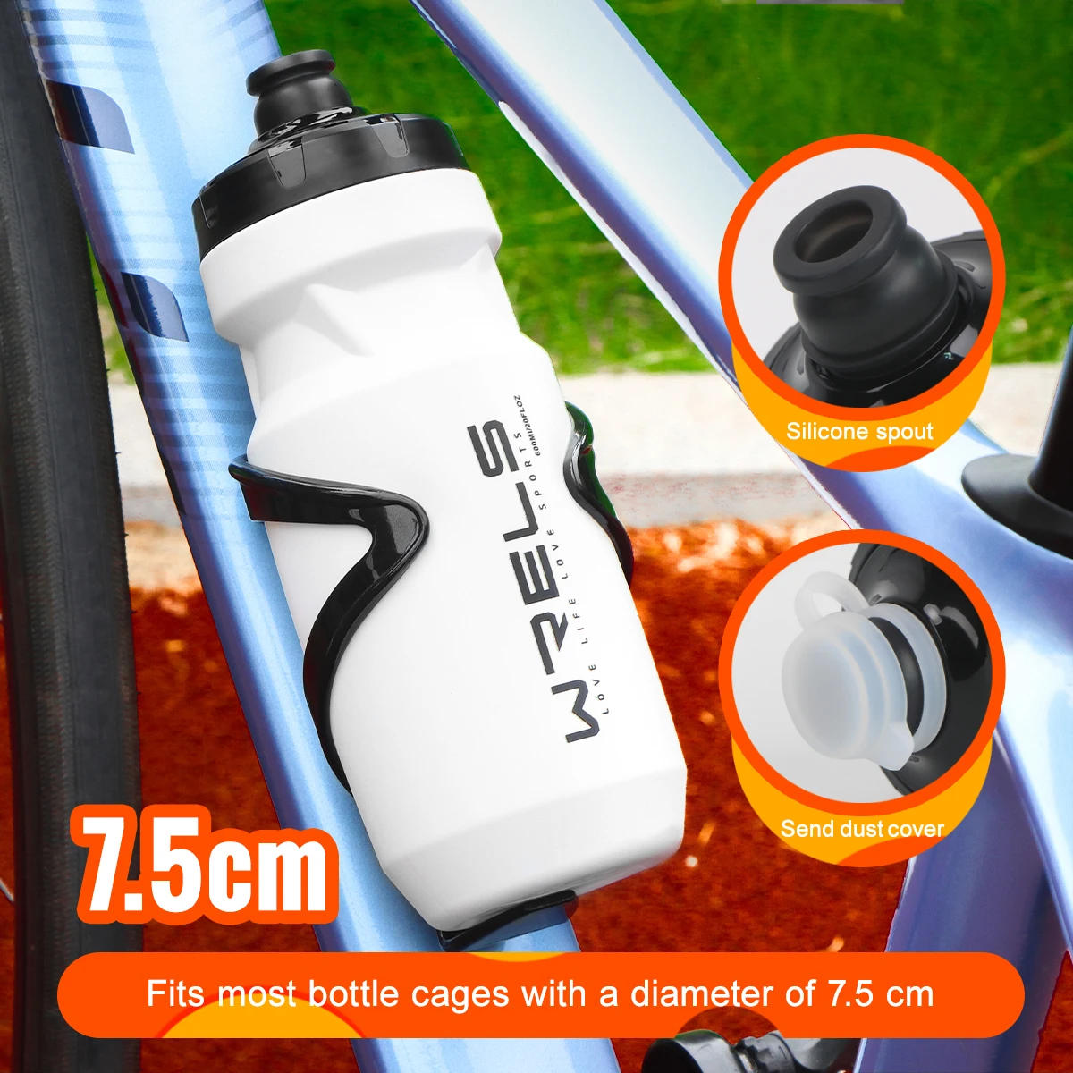 WRELS Bicycle Water Bottle 600ml Bike Bottle Outdoor Sport Cycling Kettle Bike Portable Cup bicycle water bottle water bottle sports bottle