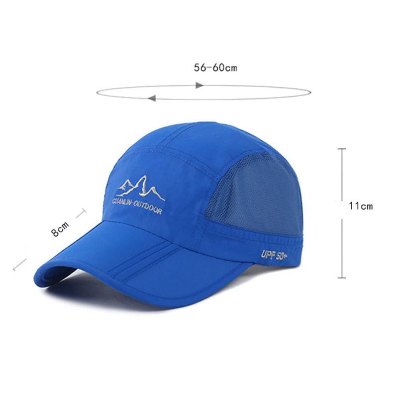 NIXHIT Outdoor Sports Foldable Breathable Thin Quick Drying Women Men's Baseball Cap Mountaineering Hiking Fishing Sun Hat A245