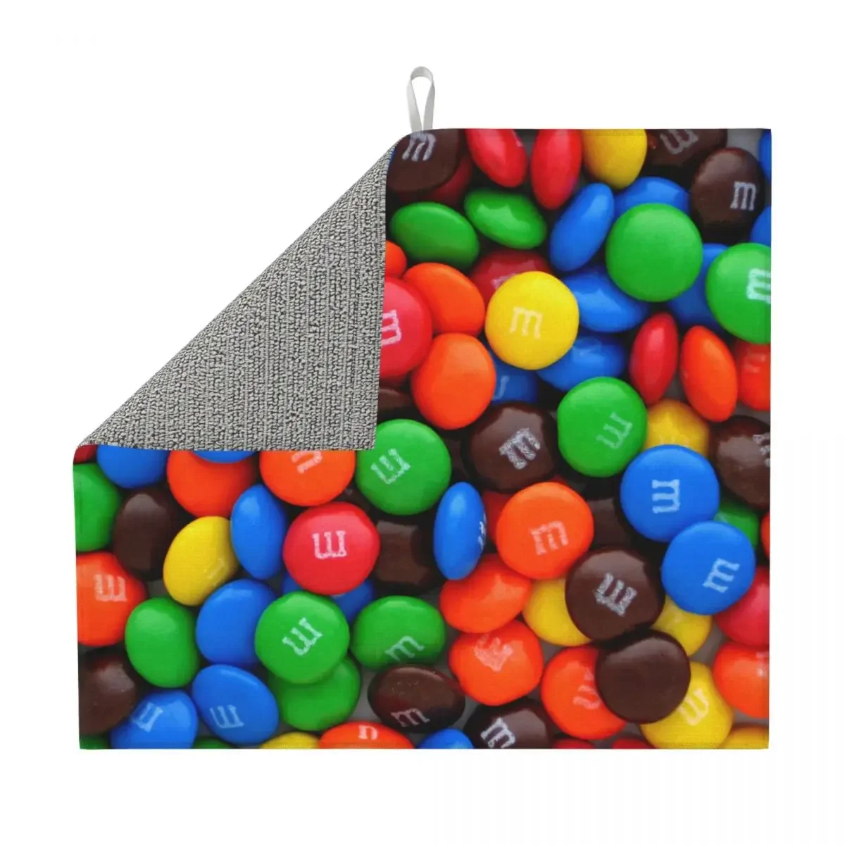 

Custom Absorbent Microfiber M&M's Chocolate Candy Dish Drying Mat for Kitchen Quick Dry Drainer Pads for Countertop