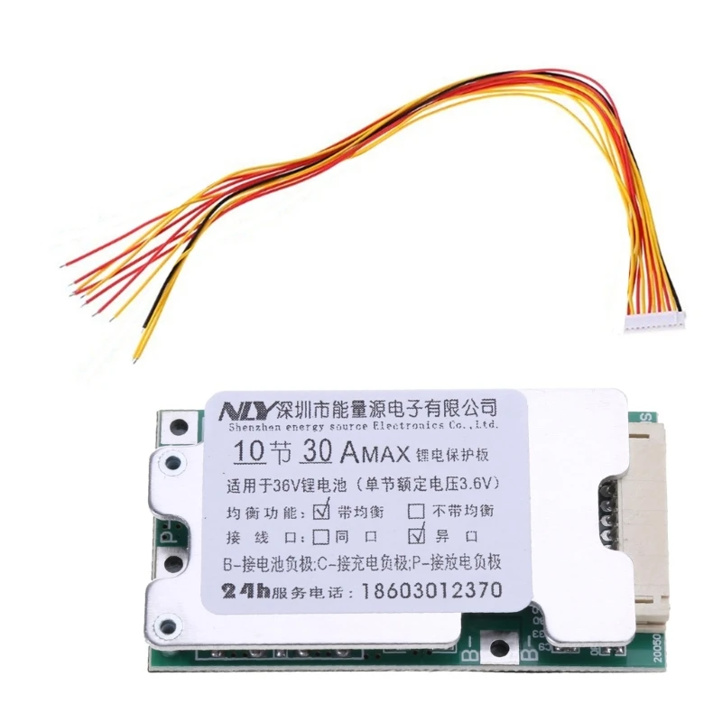 

Y1UB 10S 36V 30A Li-ion Lithium 18650 for Protection Board PCB Board