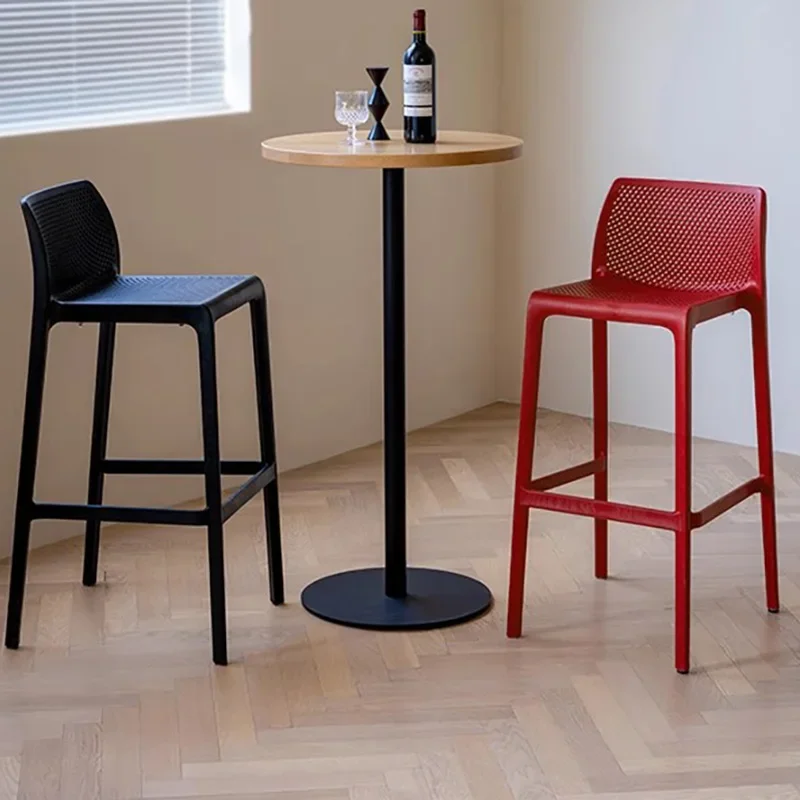 Plastic Nordic Bar Chairs Ergonomic Luxury Relaxing Bistro Restaurant Banquet Bar Chair Accent Cadeira Alta Furniture