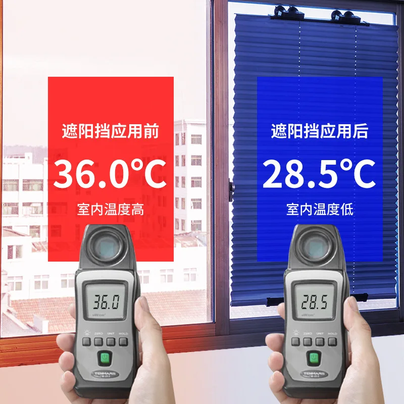 Simple adsorption blind without blind nails 1-second car sunshade blackout window curtain automatic extension and retraction