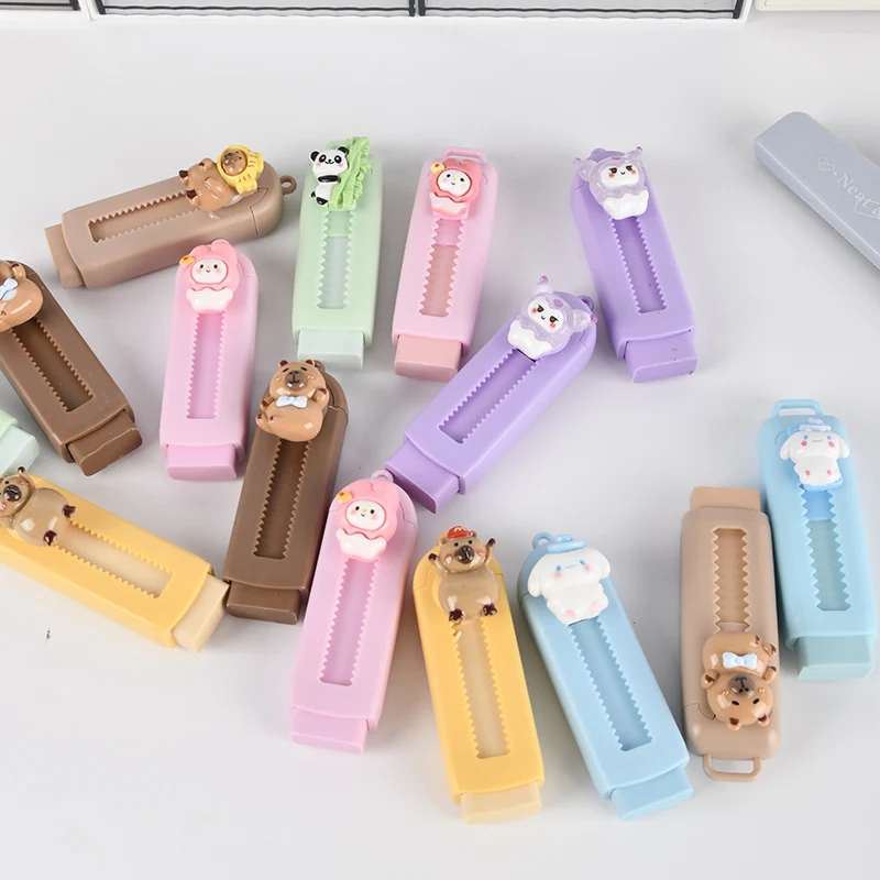 Aesthetic Pencil Eraser Office Kawaii Stationery supplies school items Gift for kids Funny Rubber Cute Capybara