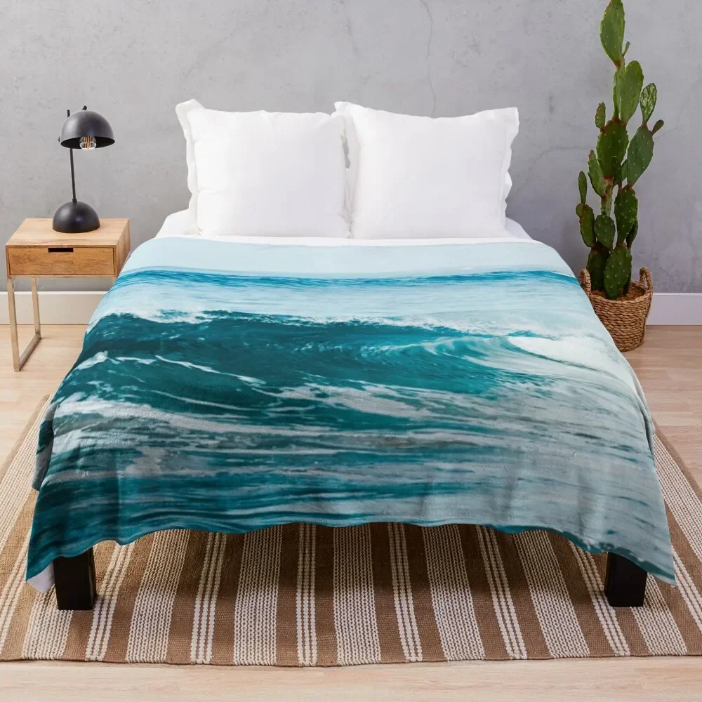 

sea wave Throw Blanket warm winter wednesday Blankets