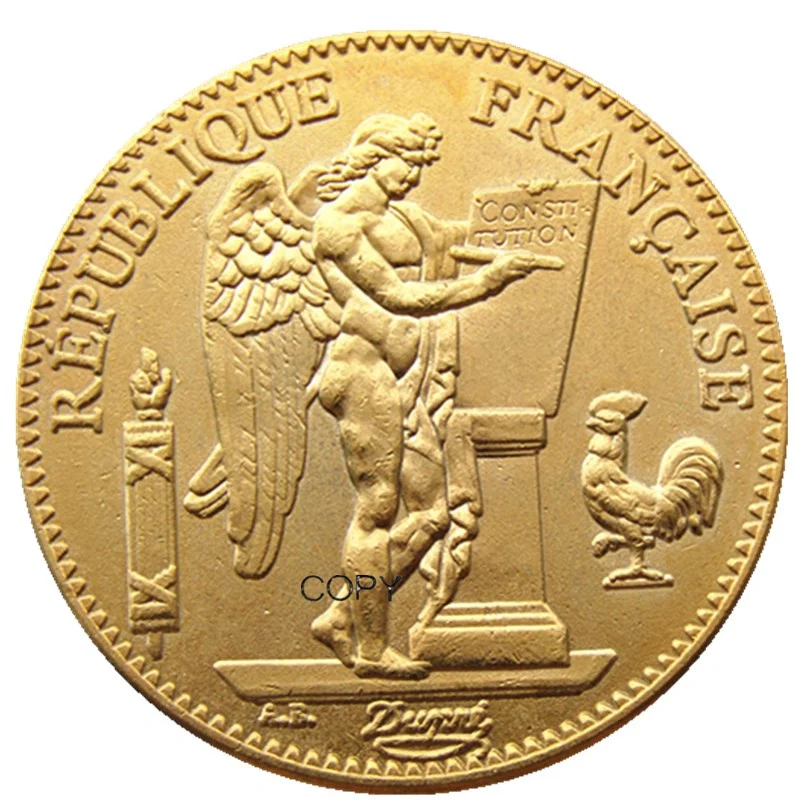 

Франция 1879A 100 франков позолоченная копия монеты Третьей республики