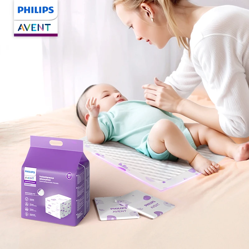 PHILIPS AVENT Disposable Baby Changing Pad Rapid absorption No dampness, no leakage Baby care pad 20 tablets per box