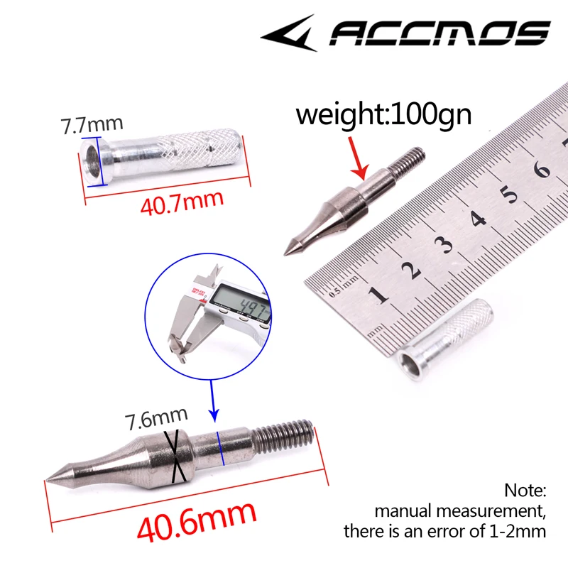 Arrow Head Tips 12/24pcs 100 Grain For Carbon / Fiberglass / Aluminum