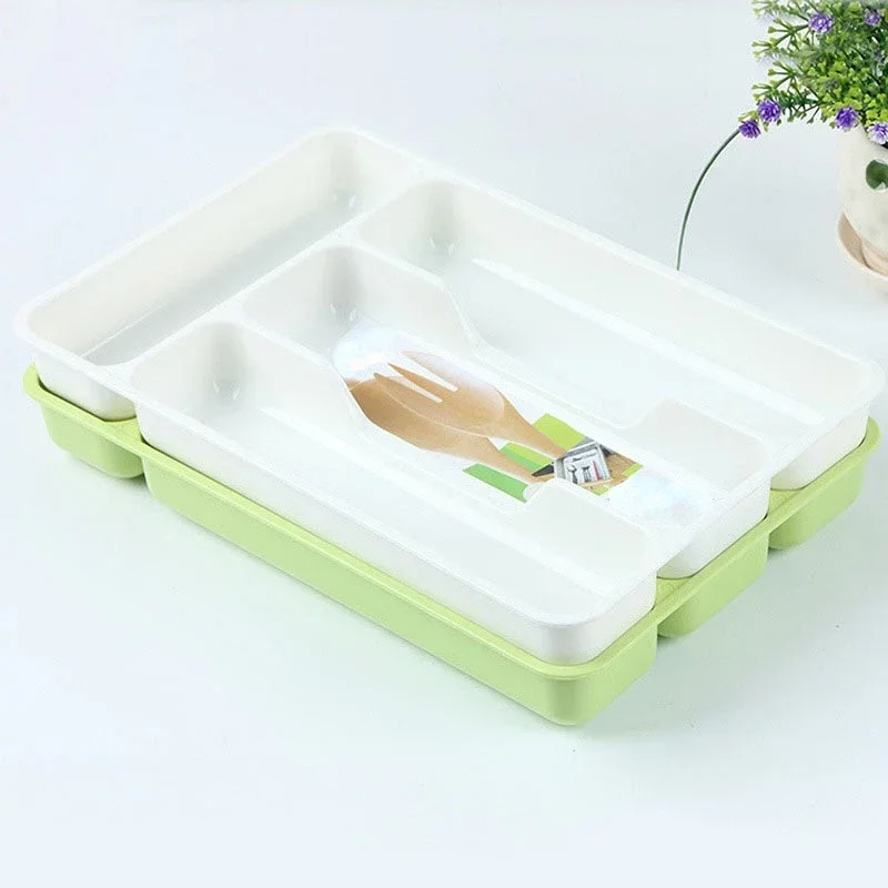 Tableware Organizer Expandable Cutlery Storage Tray Knife Block Holder Spoon Fork Separation Box Kitchen Drawer Container storage tray cutlery organizer flatware organizer silverware organizer