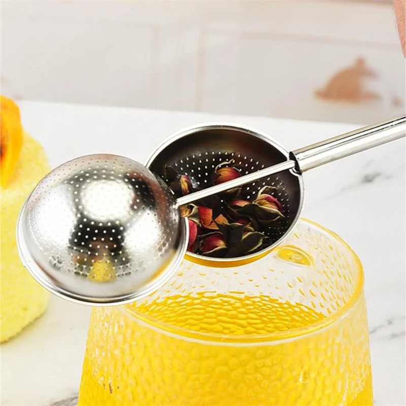 Stainless Steel Mesh Tea Strainer Infuser Reusable Metal Tea Bag Filter Loose Leaf Green Tea Strainer for Mug Teapot Teaware