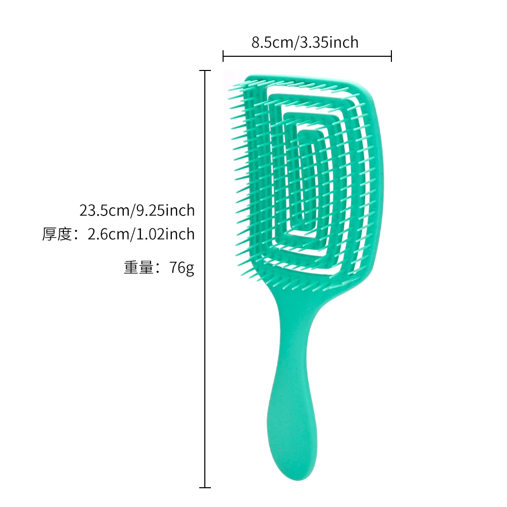 Antiestático Tangled Hair Comb, Air Cushion Comb, Hollow Out Massagem, Wet Curly Hair Brushes, Barber Styling Tool, Atacado