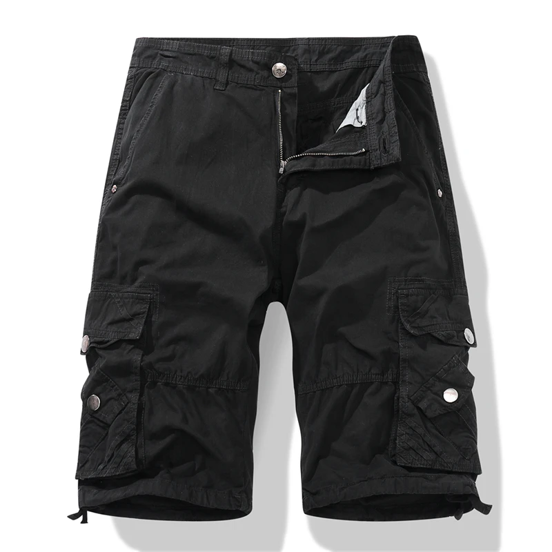 For 2024 Summer New Mens Casual Trouers Green Black Shorts Military Cargo Work Man Short Pants OverSize 30 38