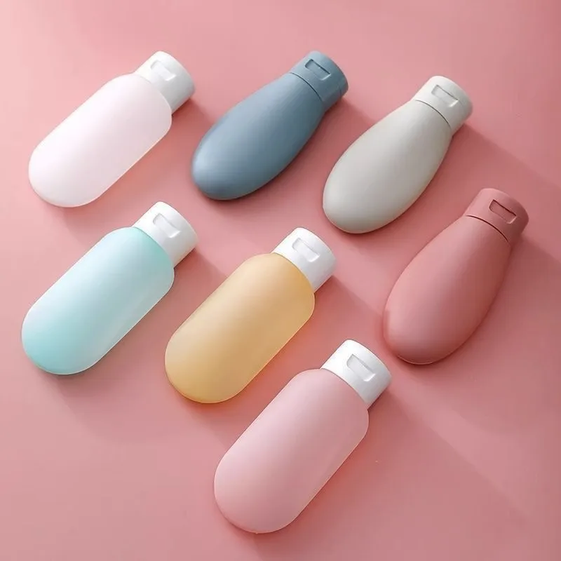 Custom logo 10PCS hose clamshell squeeze bottle travel cosmetics shower gel lotion bottle facial cleanser shampoo bottle