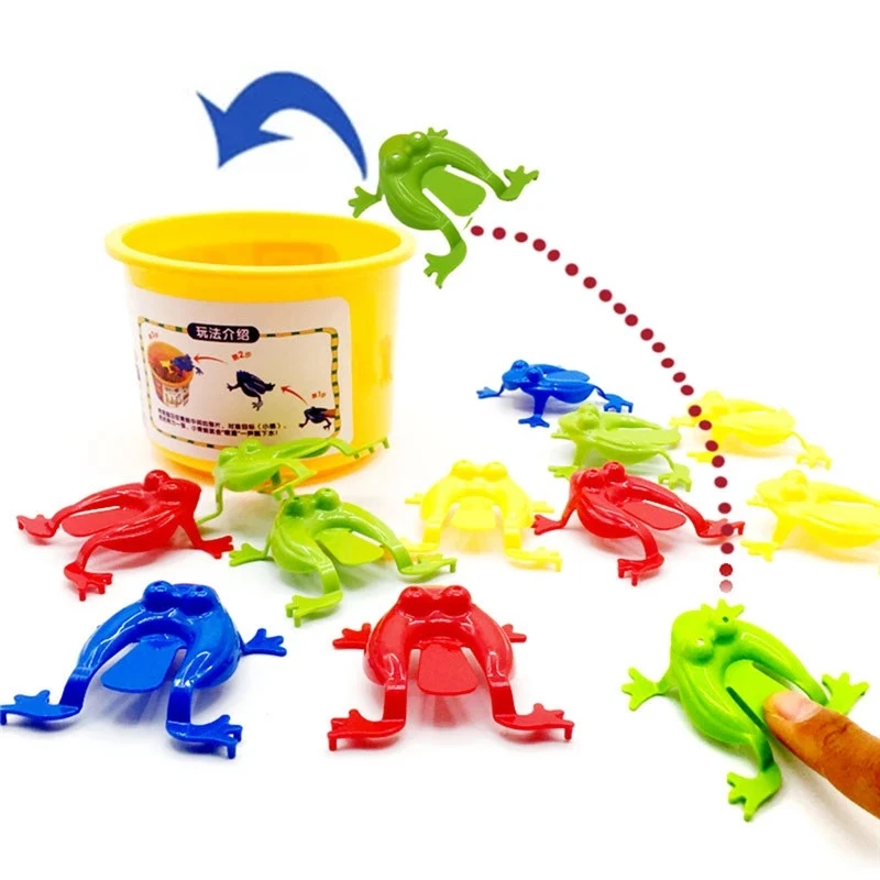 

5-15 Pcs Funny Novelty Jumping Frog Fidget Toys for Kids Adults Stress Relief Bounce Toy Party Games for Children Birthday Gifts
