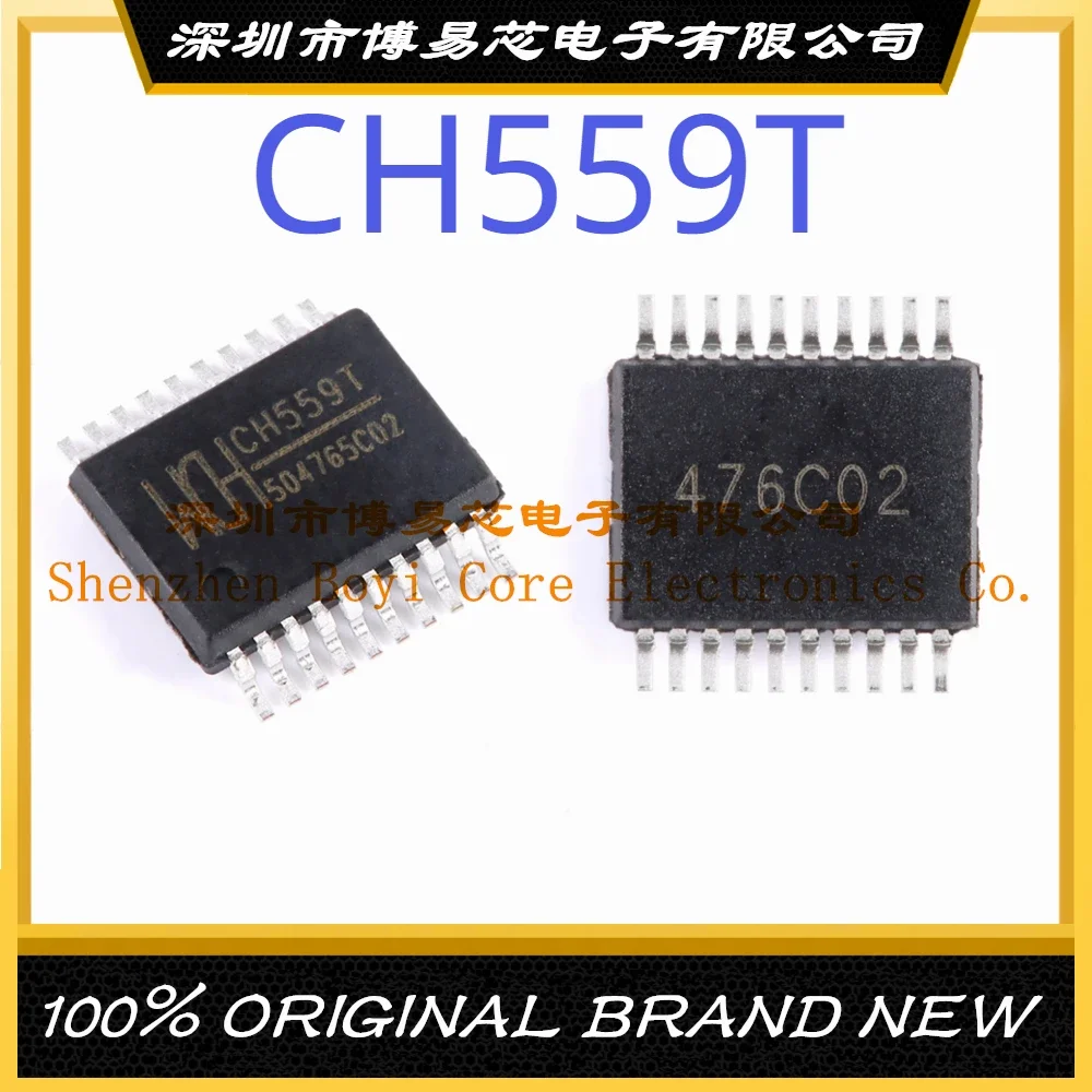 

CH559T Package SSOP-20 51 Series 56MHz Flash Memory: 63KB RAM: 6.25KB Microcontroller (MCU/MPU/SOC) IC Chip